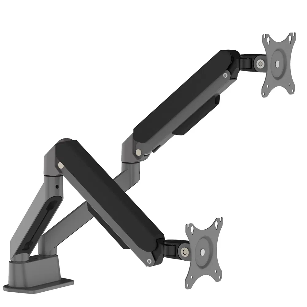 Кронштейн для монитора настольный двухрычажный газовый