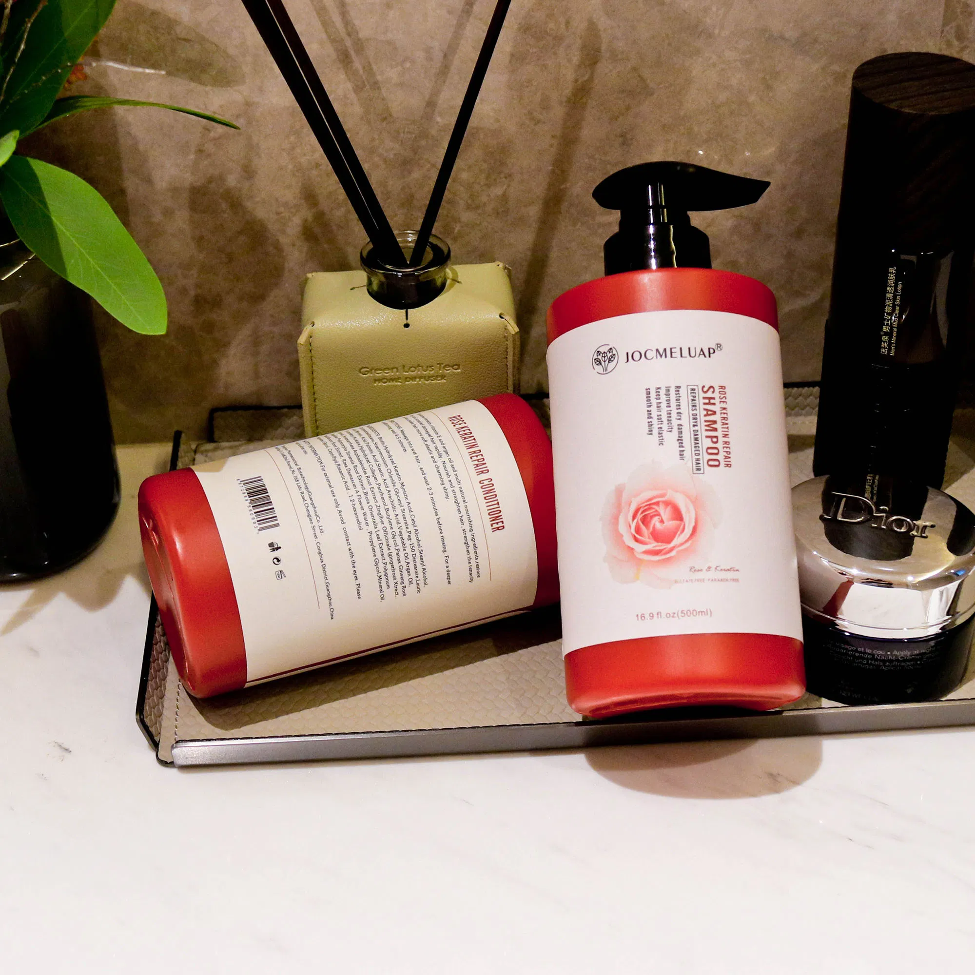 Rose Infused Shampoo and Conditioner Set