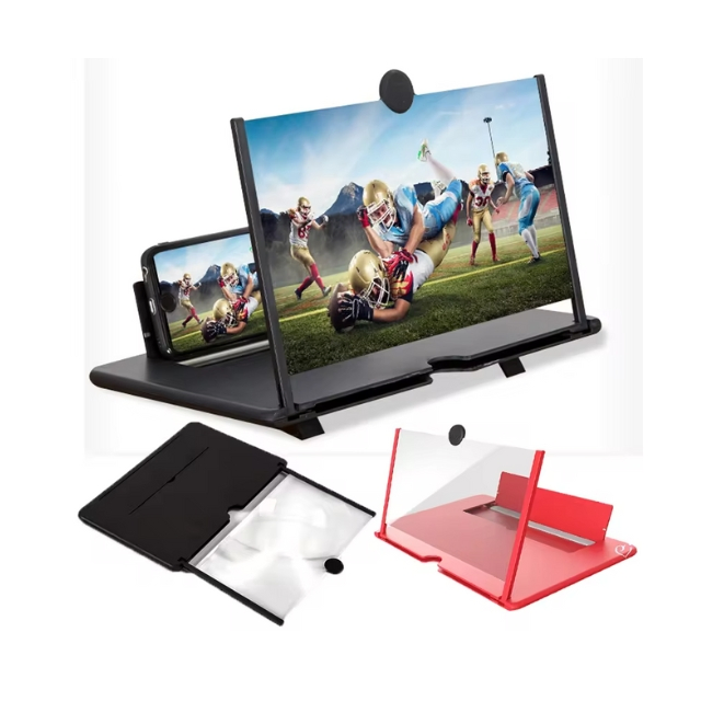 Original Patent High Definition 2-in-1 HD 10/12\" Mobile Phone Screen Amplifier Magnifier High Quality 3D Magnifier-Plastic