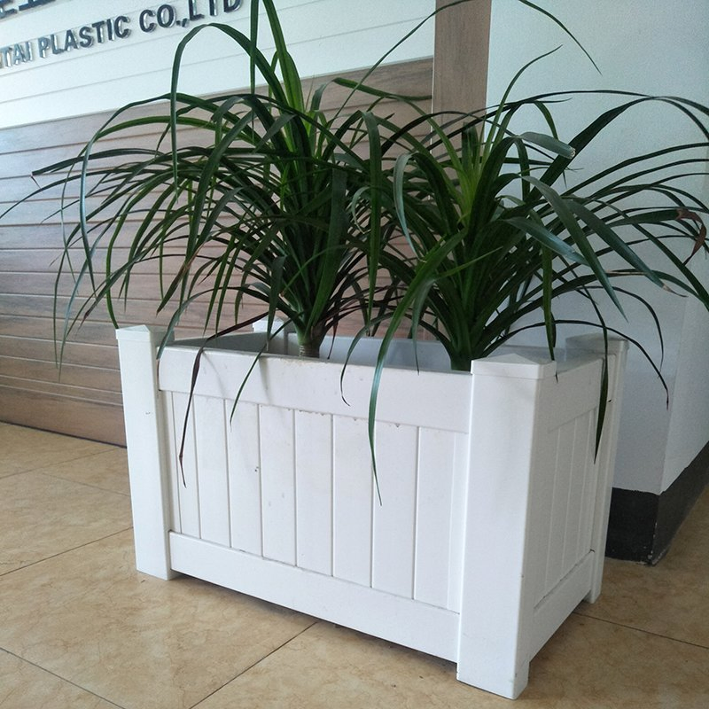 White Vinyl PVC Plastic Garden Planter Flower Box