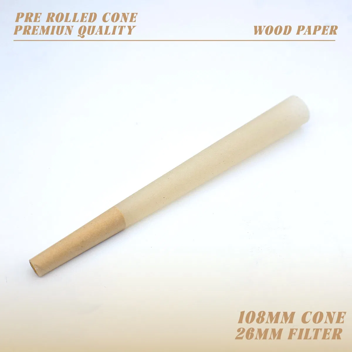 Brown Pre-Rolled Cones 109 mm with Eco-Friendly Gum