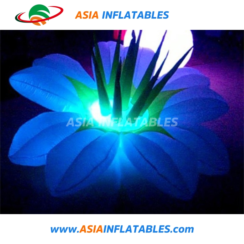3m Colorful Inflatable Flowers Decoration with LED Lighting for Stage Decoration