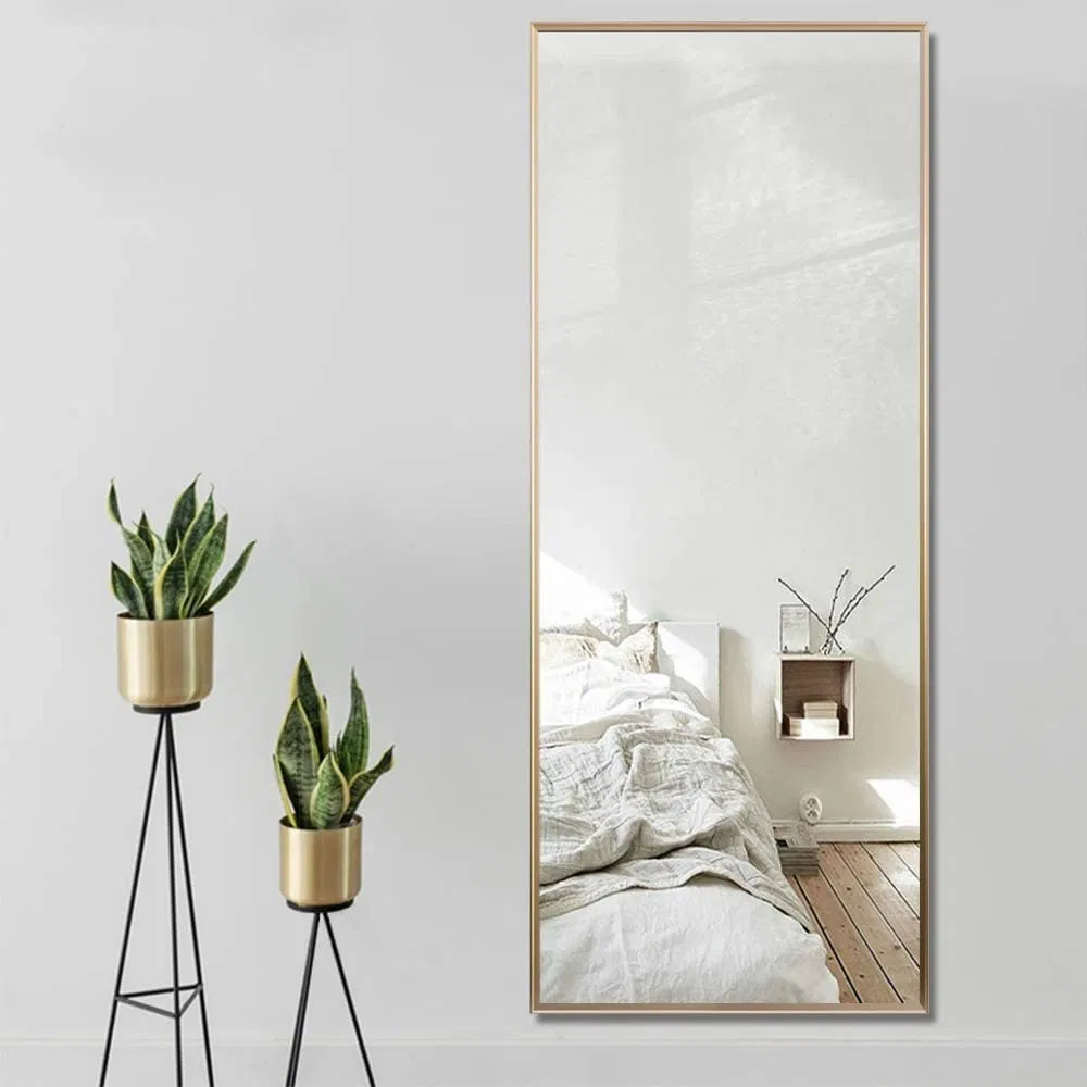 Wholesale Rectangle Framed LED Mirror Full Length Dressing Standing Mirror Full Body Home Decoration