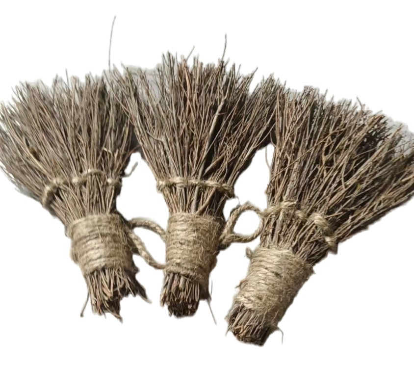 Natural Heather Broom for Elegant Garden Decor and Events