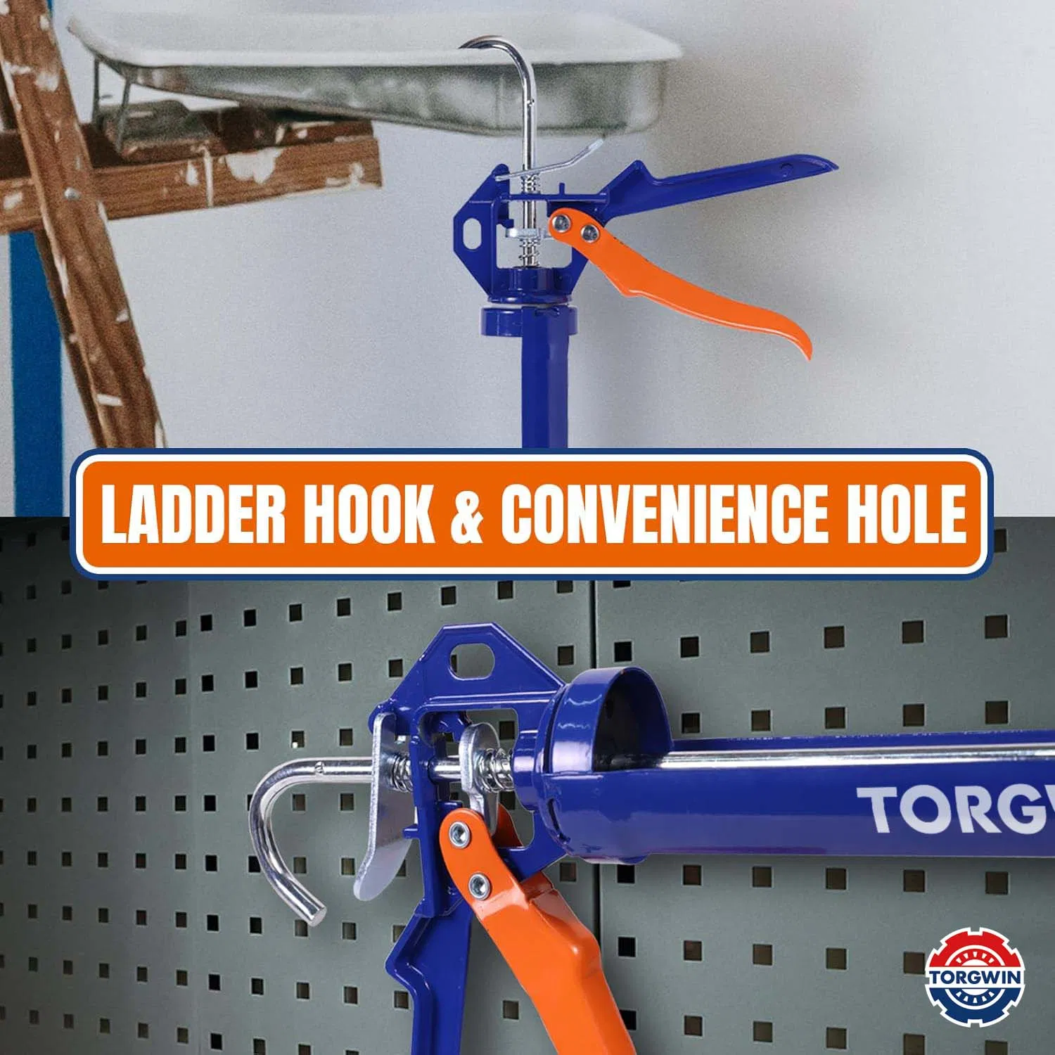 Caulking Gun 9" Drip Free Adjustable Hand Caulking Gun with Comfort Grip