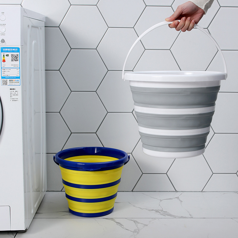 10L Portable Folding Silicone Plastic Car Wash Household Water Storage Bucket