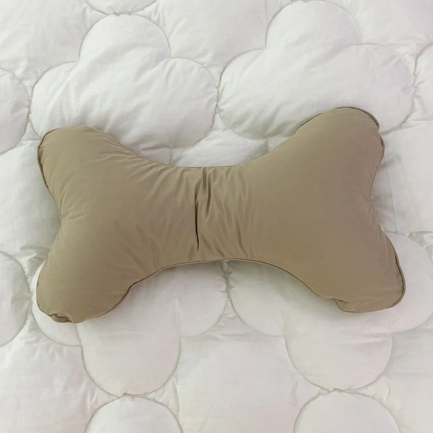 Customized Travel White Velvet Resistant Worsted Cotton Skin-Friendly Bone Pillow with Nylon Zipper for Kid