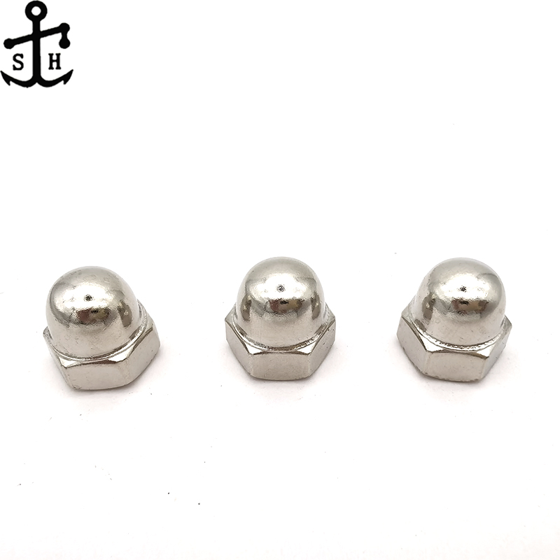 DIN1587 Cap Nut Factory Outlet Nickel Plated Non-Welded Entirety Round Acorn Head Hex Dome Cap Nut Carbon Steel M8 Wheel Lug Nut Decoration Materials