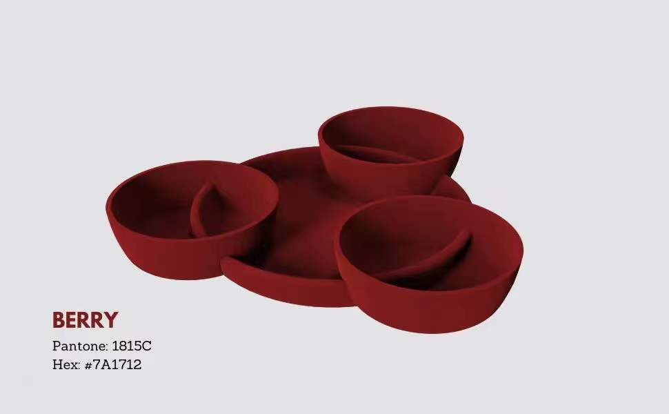 Divided Design Silicone Toddler Baby Feeding Bowl Plate Set for Baby