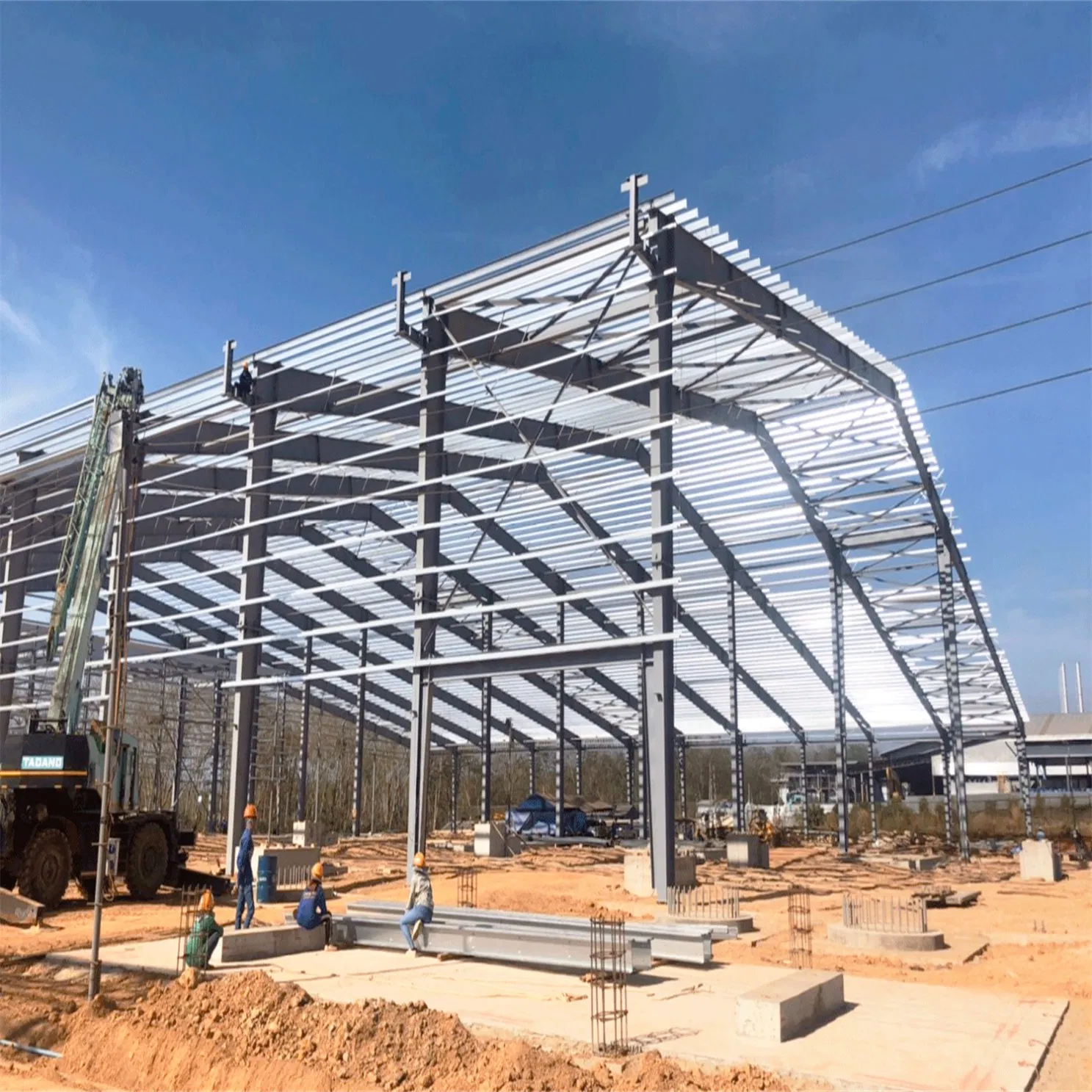 High Quality Large Span Light Steel Structure Workshop with Weather Resistance Steel