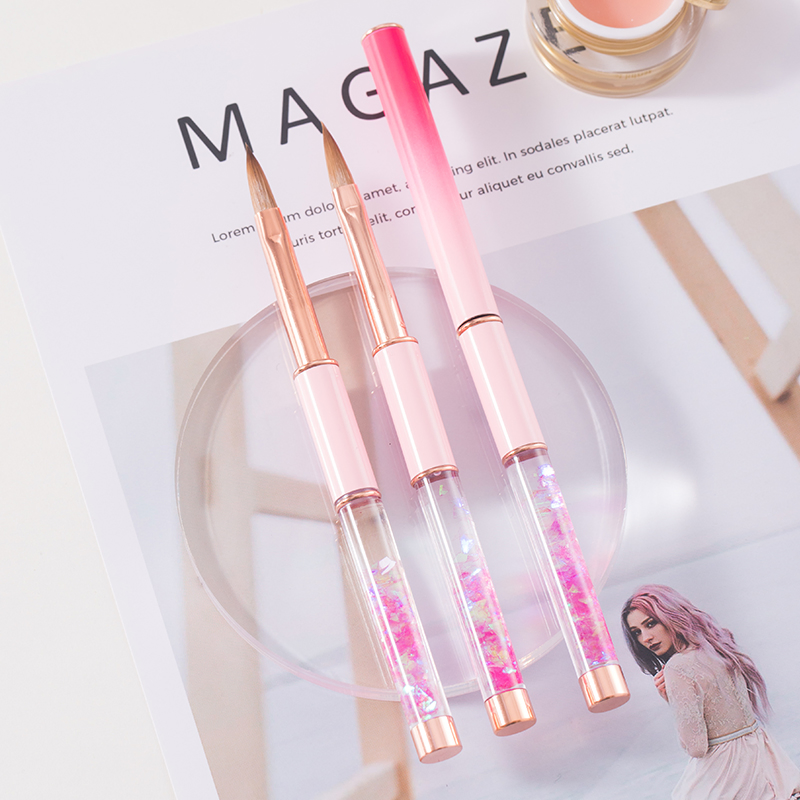 Guyo Pink Kolinsky Acrylic Nail Art Brush for Nail Beauty