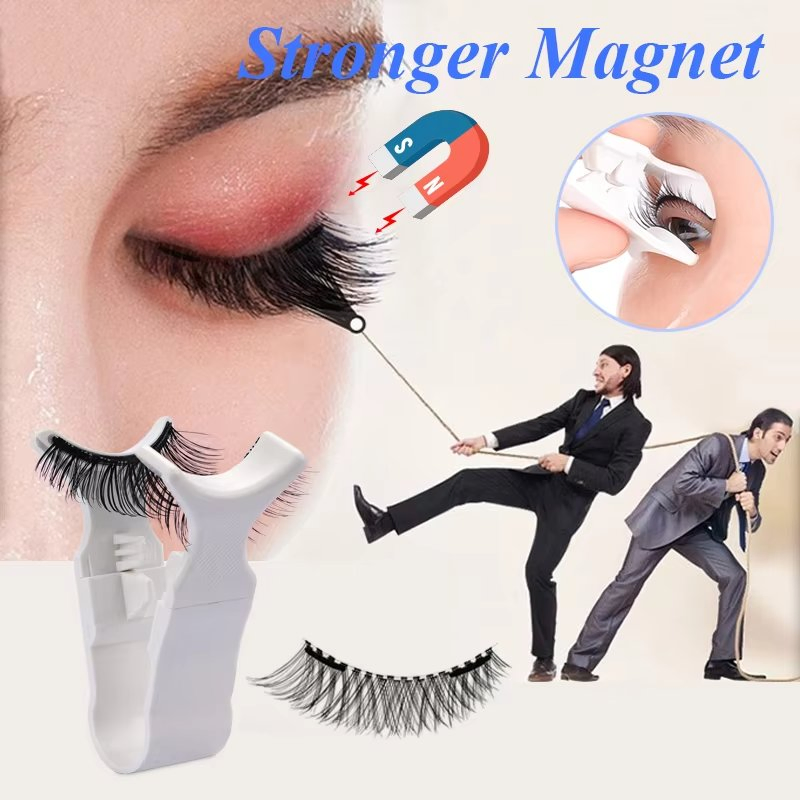 3D Natural Quantum Magnetic False Eyelash USA Applicator False Magnetic Fiber Lashes