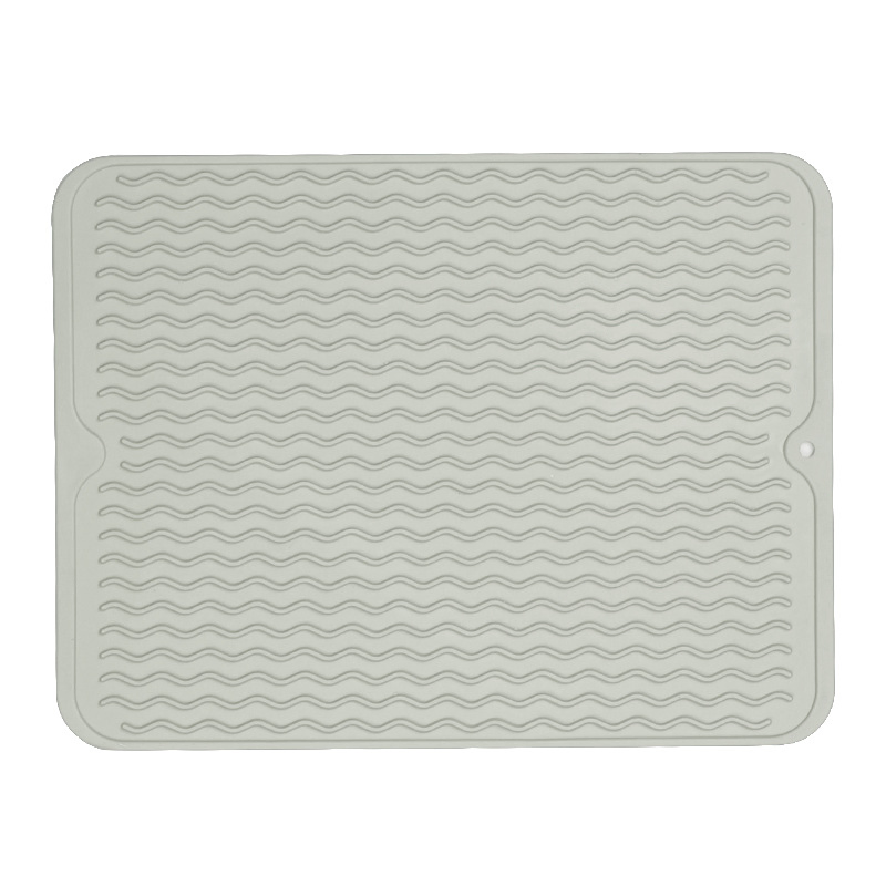 Kitchen Accessories Dish Mat Silicone Heat-Insulating Dining Table Mat Wave Groove Cup Mat