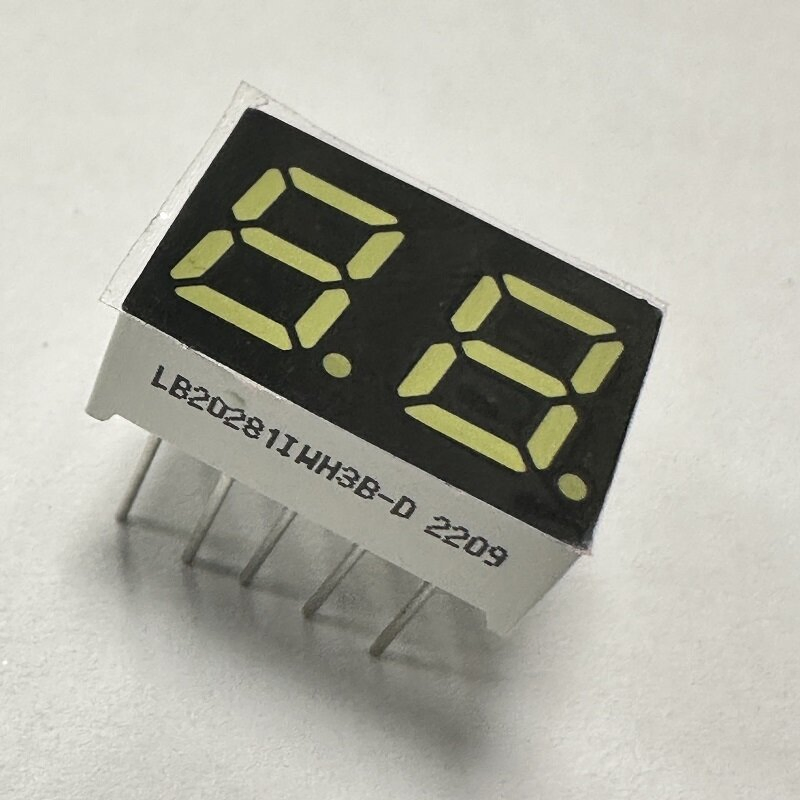 2 Digit 7mm 7 Segment LED Display Common Cathode for Home Appliances