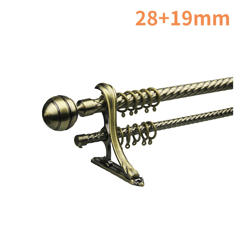 Ceiling Mount Brackets Picture Curtain Rods Foshang Cheap Draperi Decor Burnish Double Curtain Rods