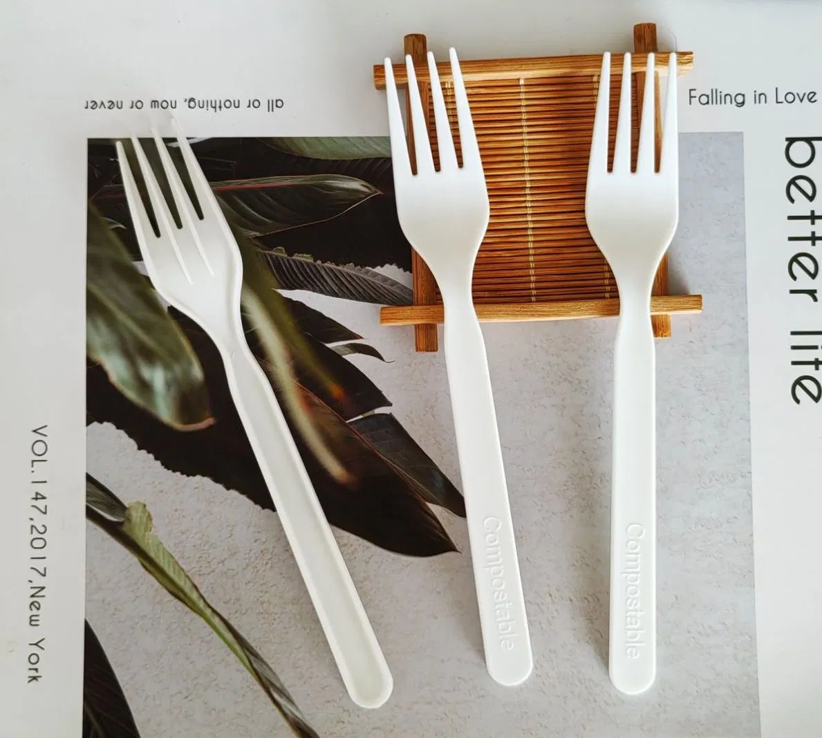 High Quality Factory Price Eco Compostable Forks Disposable PLA Cutlery Fork Knife