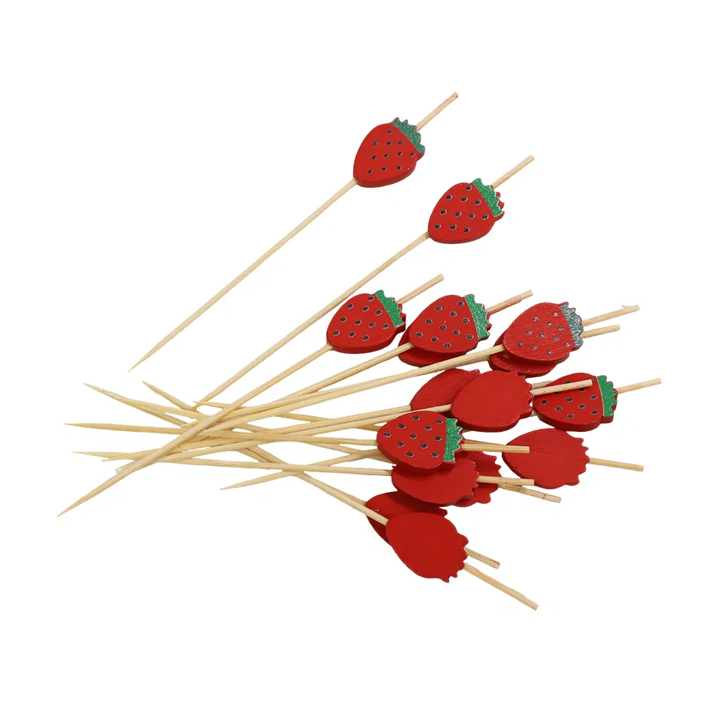 Bamboo Cocktail Picks Fancy Toothpicks for Appetizers Drinks Fruits Party Bamboo Skewer Sticks