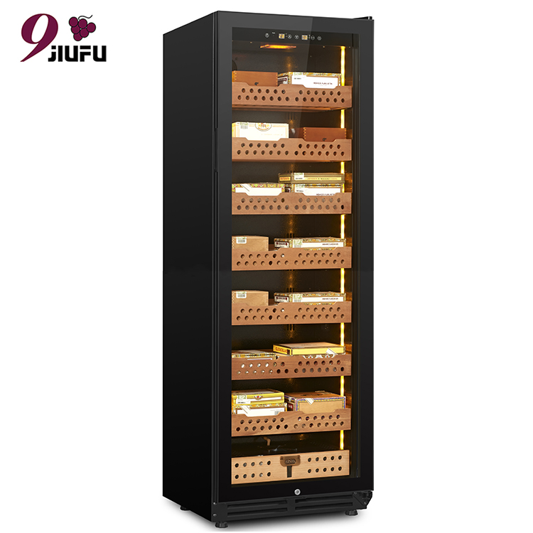 Wholesale Cigar Humidor Spanish Drawers Large Compressor Cigar Cooler Electric Cedar Cabinet Cigar Humidor