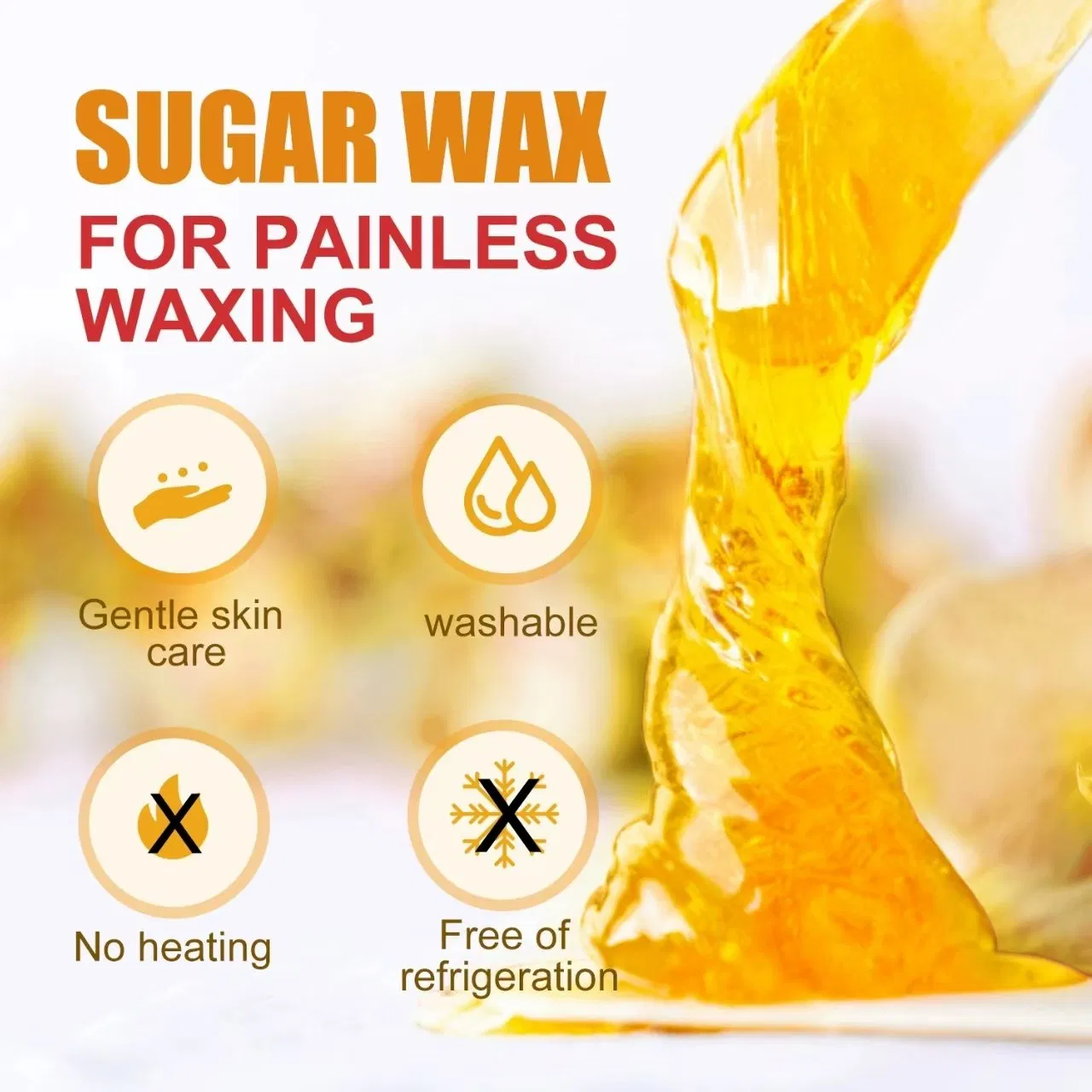 Sugar Wax for Painless Waxing Sugar Paste for Hair Removal Skin Nature Hair Removal Combination