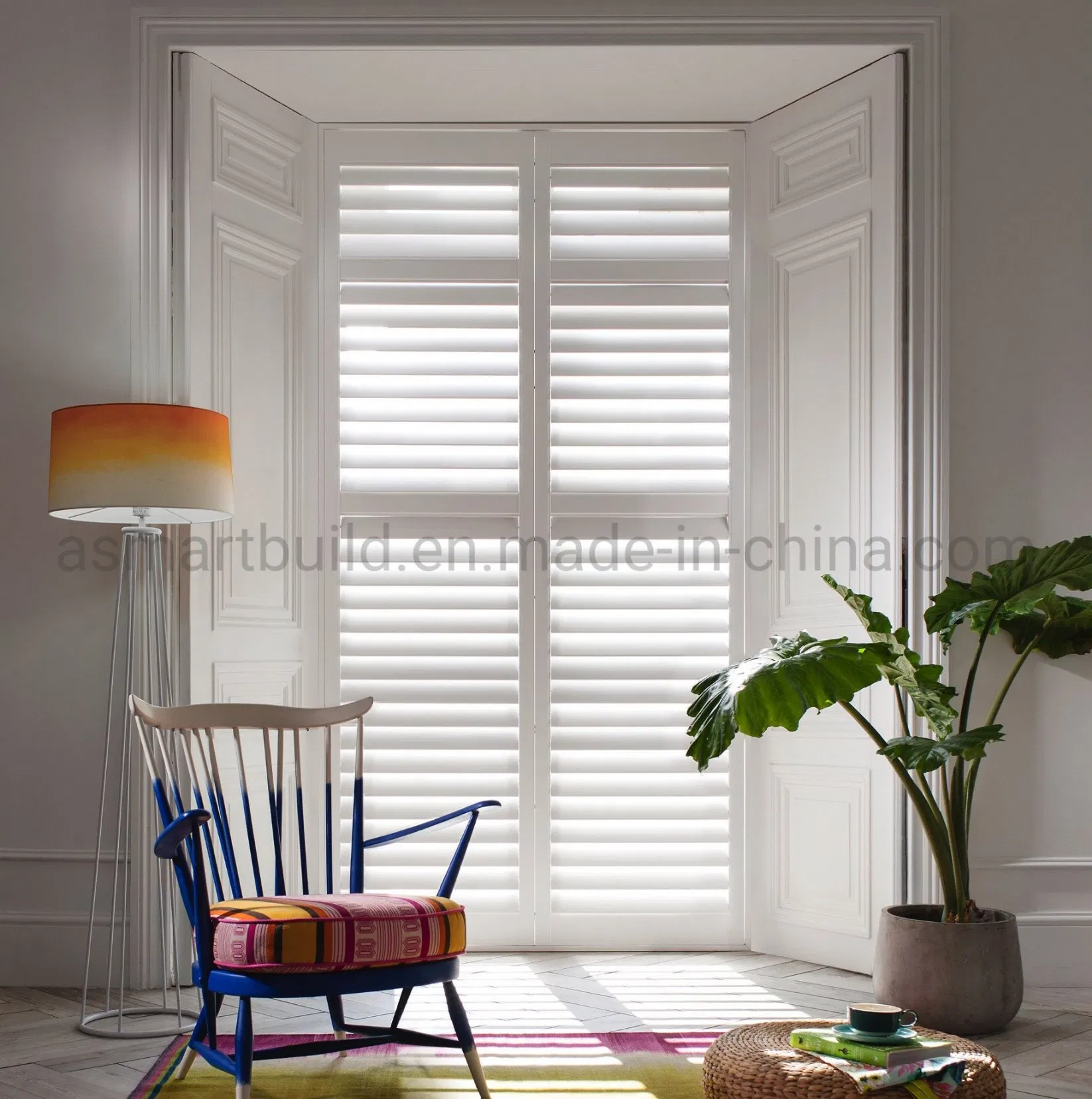 Anti-UV White Color PVC Shutter /UPVC Shutter for Air Ventilation Applied for House From Chinese Fatory Good Price with 30 Years Warranties