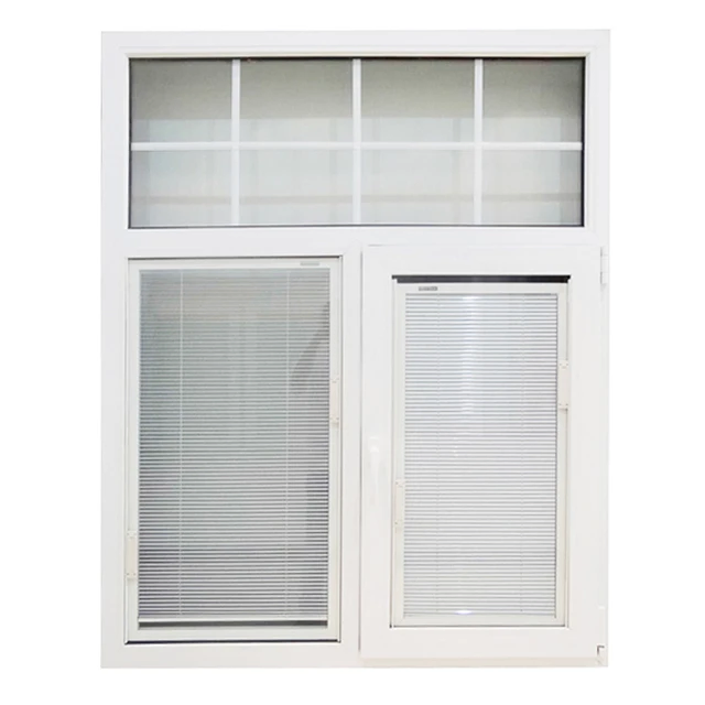 Kdsbuilding Certificate UPVC Blinds Jalousie Louver PVC Shutter Window with Electric Electric Roller Box