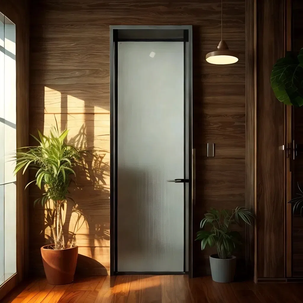 China Aluminum Frame Bathroom Modern Shower Stainless Steel Interior Bathroom Glass Door