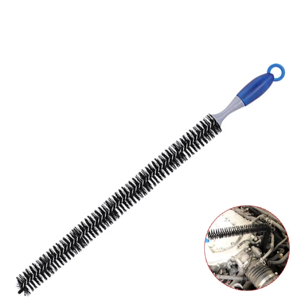 Щетка для чистки двигателя автомобиля с синей щетиной