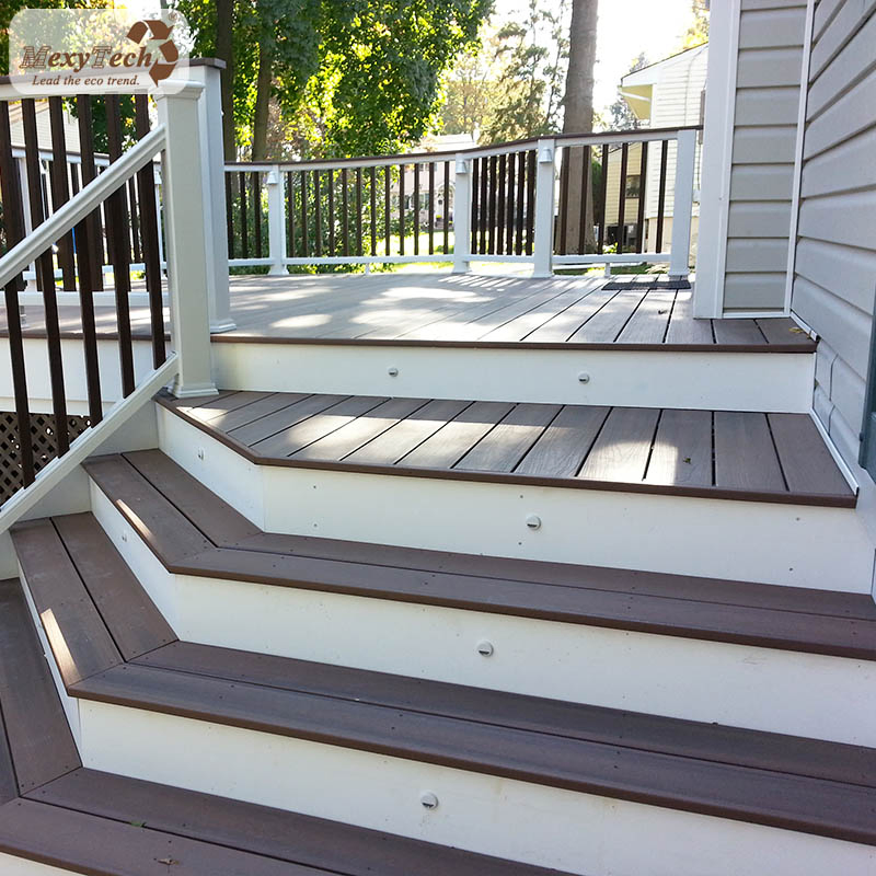 Extruded Anti-Slip Color Mix WPC Decking for Outdoor
