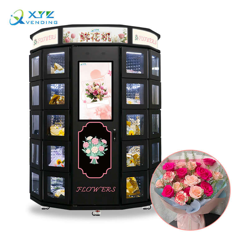 China Smart Self-Service Refrigerated Flower Bouquet Vending Machine Xyz 24 Hours Automat Flower Vending Machine Manufacturer