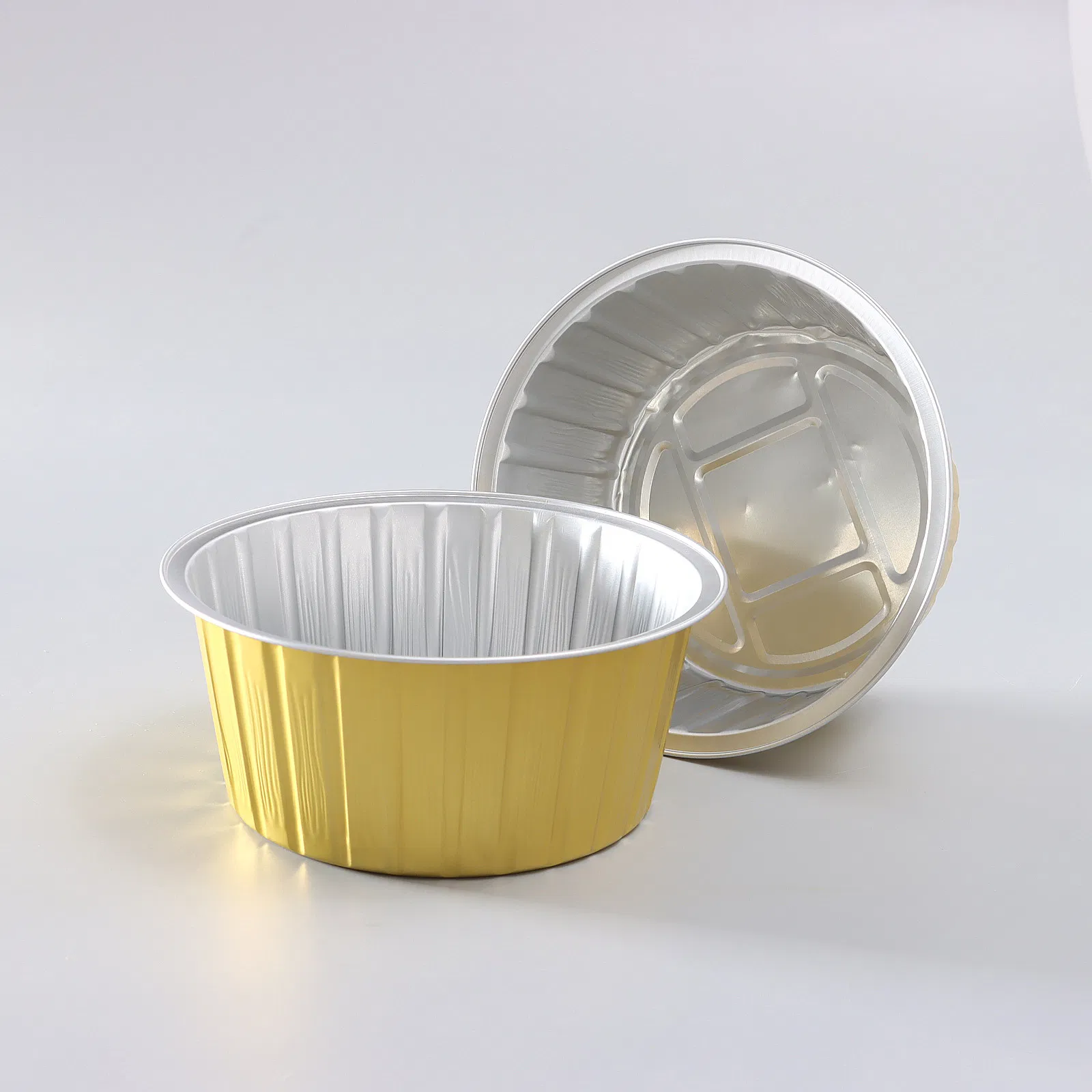 Custom Printed Aluminum Foil Salad Paper Bowl, Round Rectangle, High Insulation