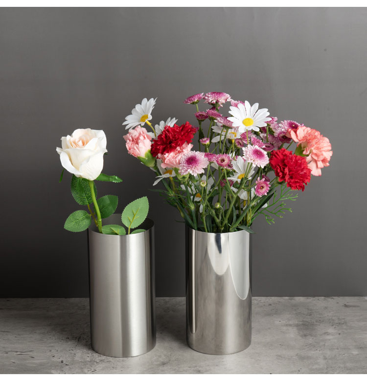 Outdoor Metal Big Flower Pots Outside Garden Plant Box Round Decorative Planters