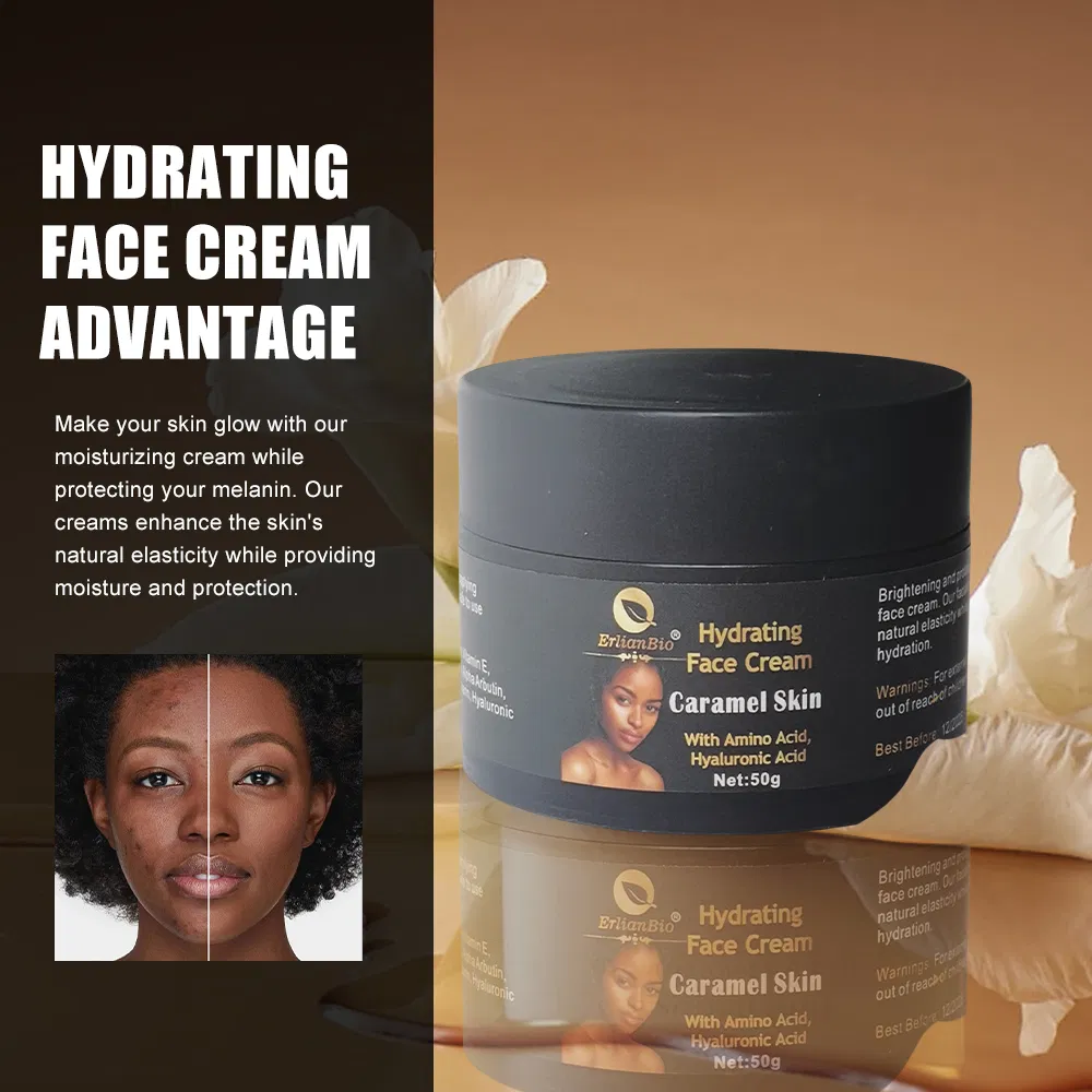 Private Brand Anti-Aging Brighten Skin Hydrating Face Cream Tighten Smoothing Repair Skin Cream Caramel Skin