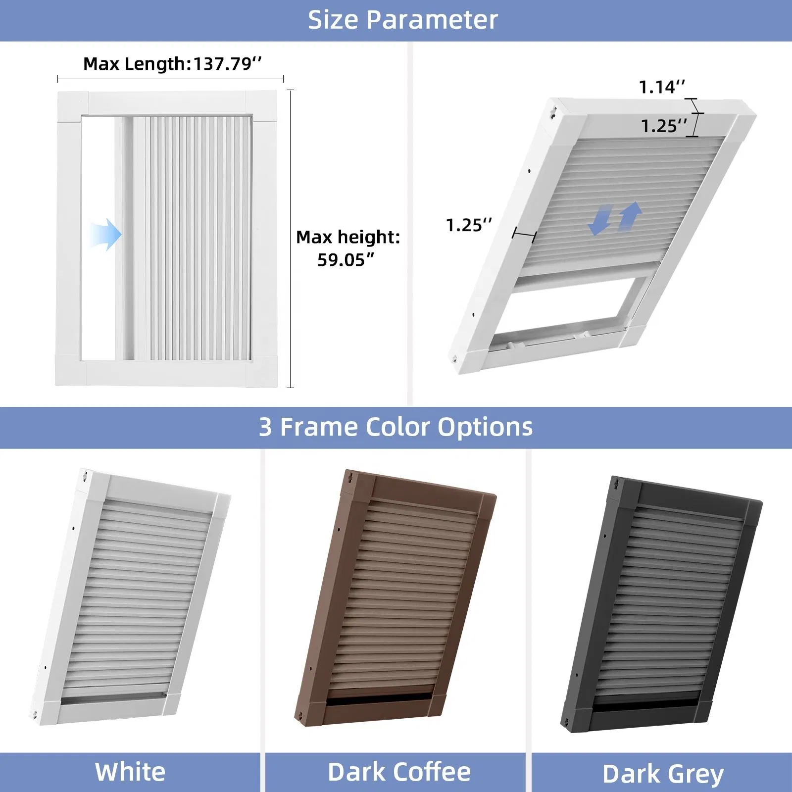 Dual Cellular Shade Honeycomb Blinds for Sliding Door Insect Prevention Screen