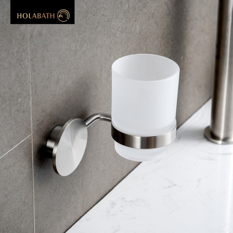 Держатель для стакана и зубных щеток из нержавеющей стали