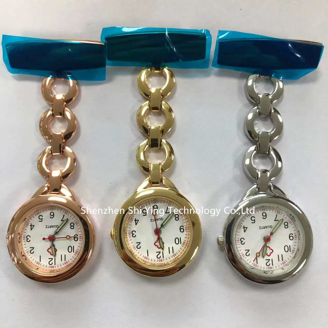 Silver Tone Fob Quartz Medical Watches for Nurse and Doctor