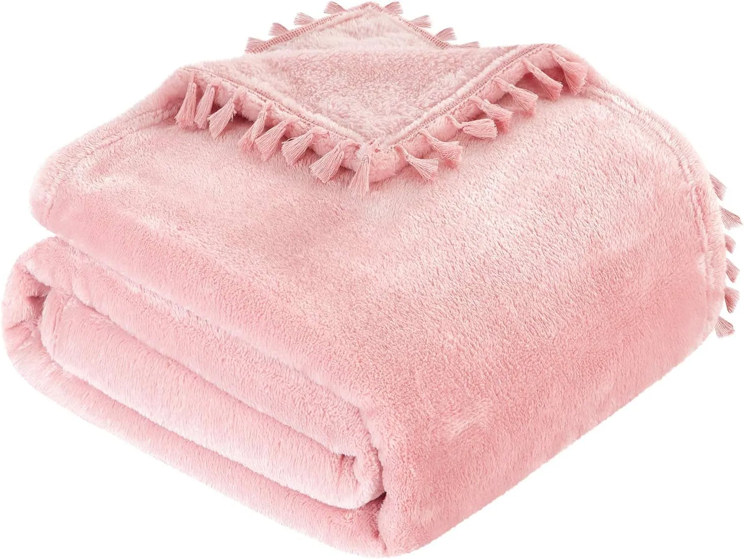 Плед флисовый с бахромой, 140x200 см