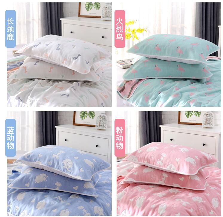 MOQ: 100PCS, Cotton Muslin Pillowcase Pillow Sham, Pillow Slip