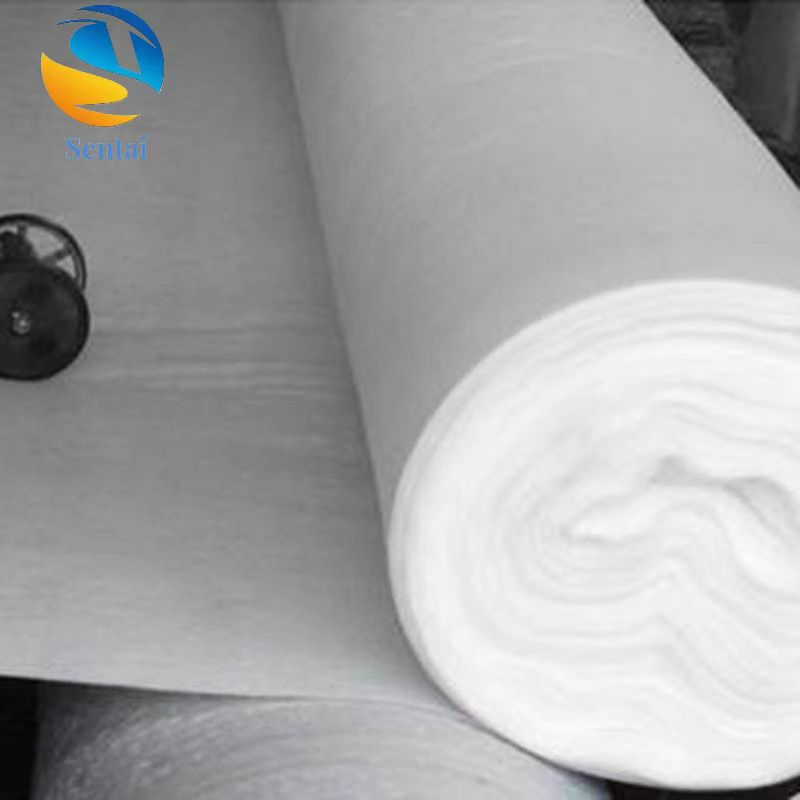 High Strength Polypropylene Geotextile 300g 600g 800g 1000g Non-Woven Short Fiber Needle Punched Woven Geotextile Cushion Layer Gravel Permeable Geotextile
