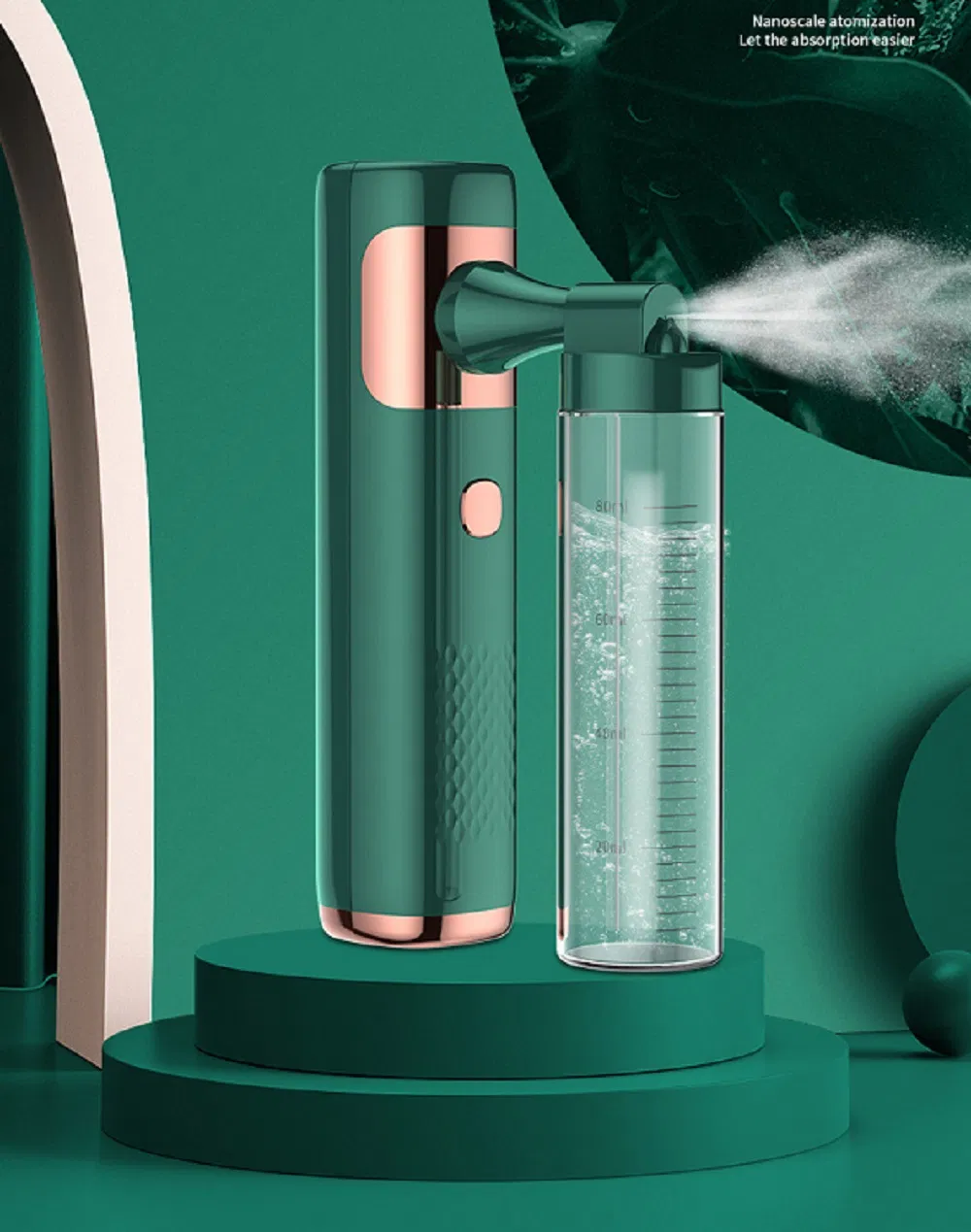 Facial Humidifier Water Oxygen Women Air Compressor High Pressure Moisturizing Skin Care Tools Handy Face Steamer Wbb18079