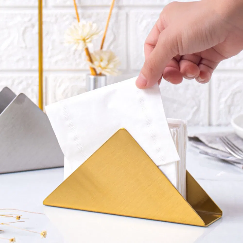 Stainless Steel Napkin Holder Tissue Holder Storage Rack for Dining Room Restaurant Cafe