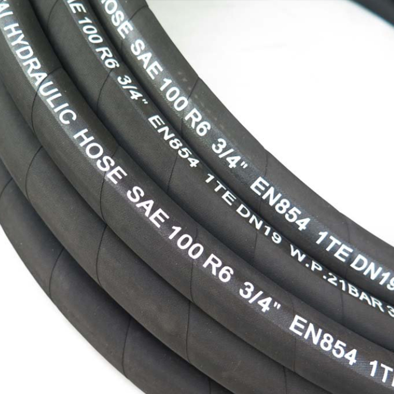 Black Rubber Hose One Layer Fiber Braided Hydraulic Rubber Hose