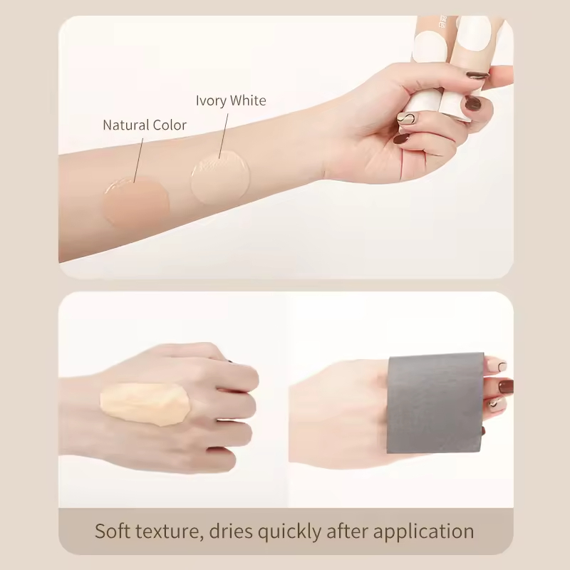 Moisturizing Semi-Matte Liquid Foundation - Medium Coverage Buff Foundation for Oily Skin, Lightweight Non-Comedogenic Makeup