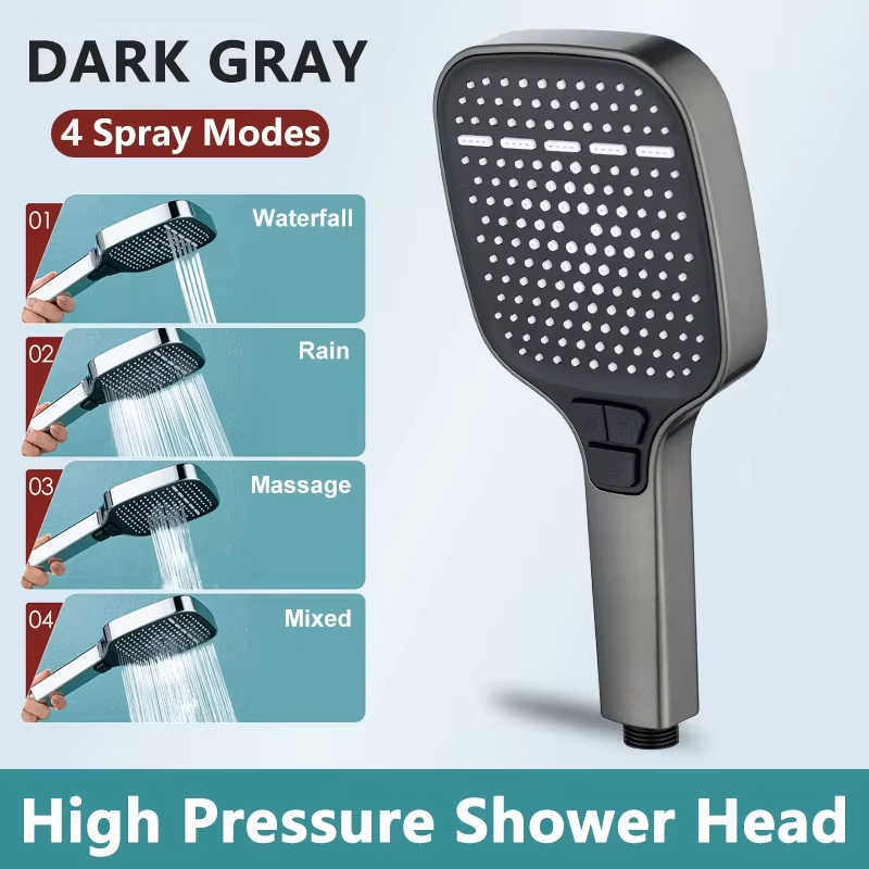 Luxurious Large Panel Shower Head with Self-Cleaning Feature