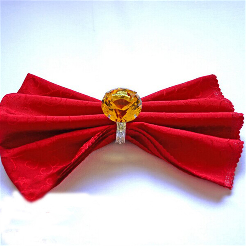 Colorful Cheap Crystal Napkin Ring for Party or Wedding Decoration