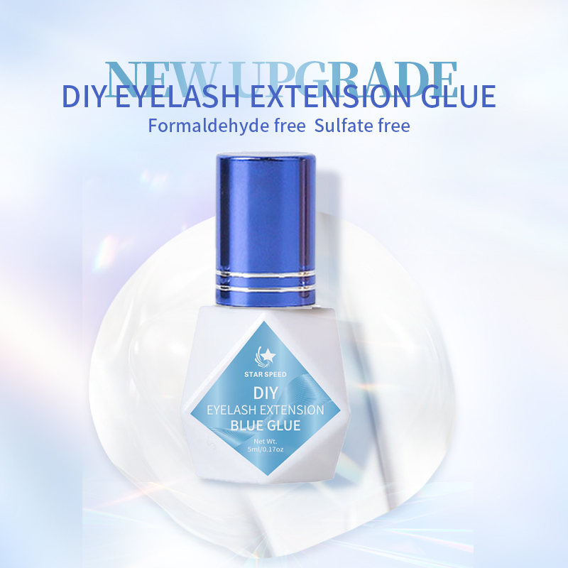 5ml Manufacturer Eyelash Extension Glue Long Lasting Extra Strong Blue DIY Eyelash Extension Glue for 3--5s