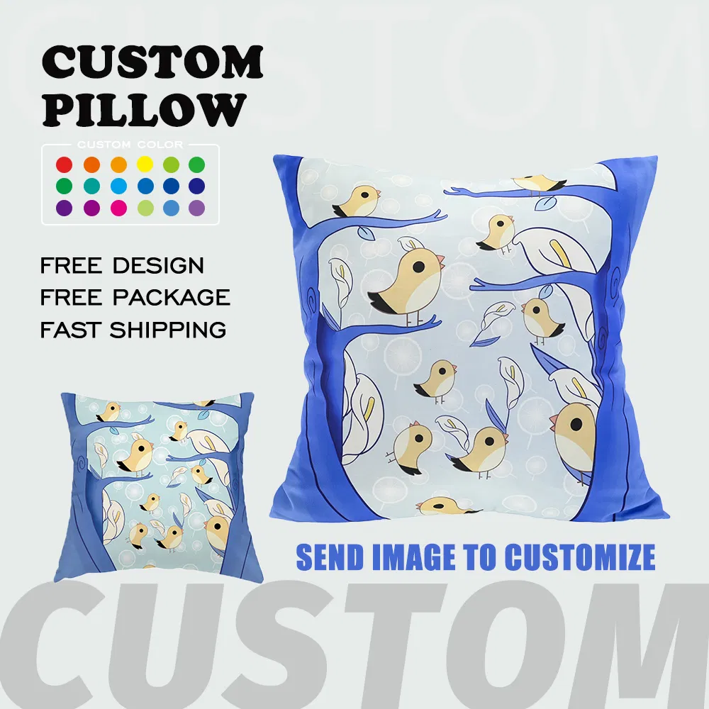 Custom Plush Pillow Animal Soft Toys Wholesale Print Plush Stuffed Pillows