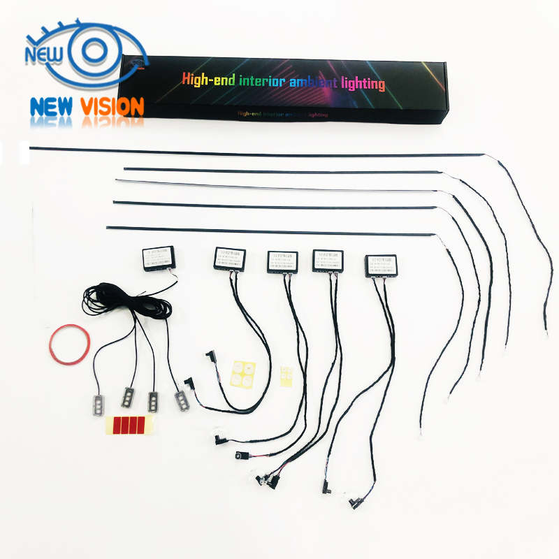 Светодиодная RGB-подсветка салона автомобиля с пультом ДУ