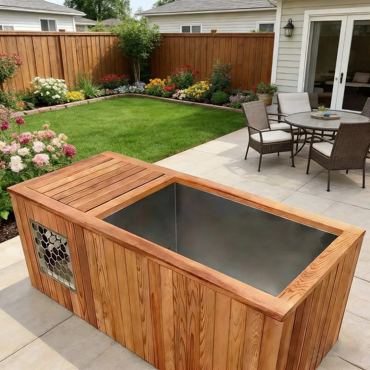 Овальная ванна для ледяных ванн с системой охлаждения