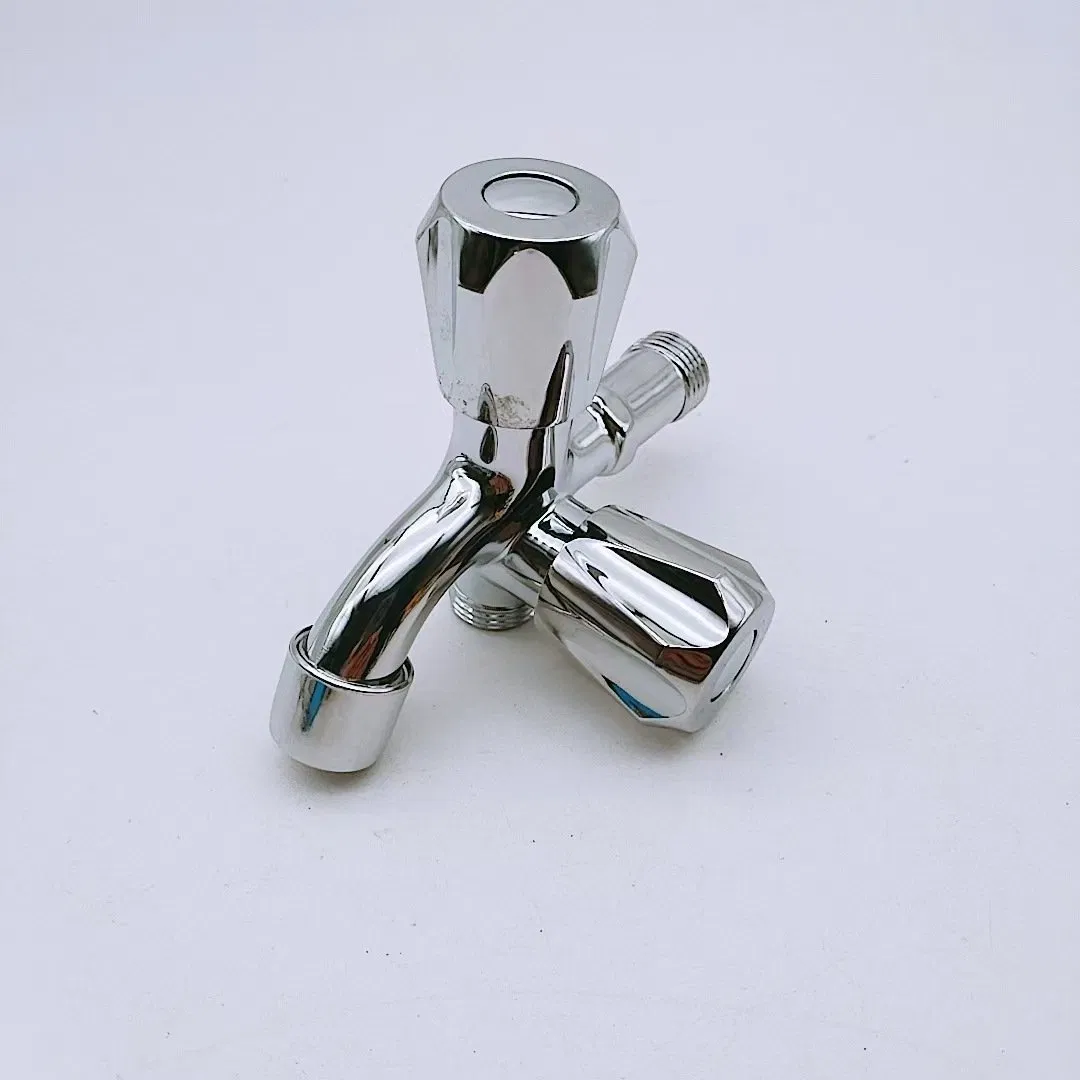 Bathroom Double Handle Water Balcony Faucet Front and Rear Multi-Functional Five Star Wheel Double Faucet