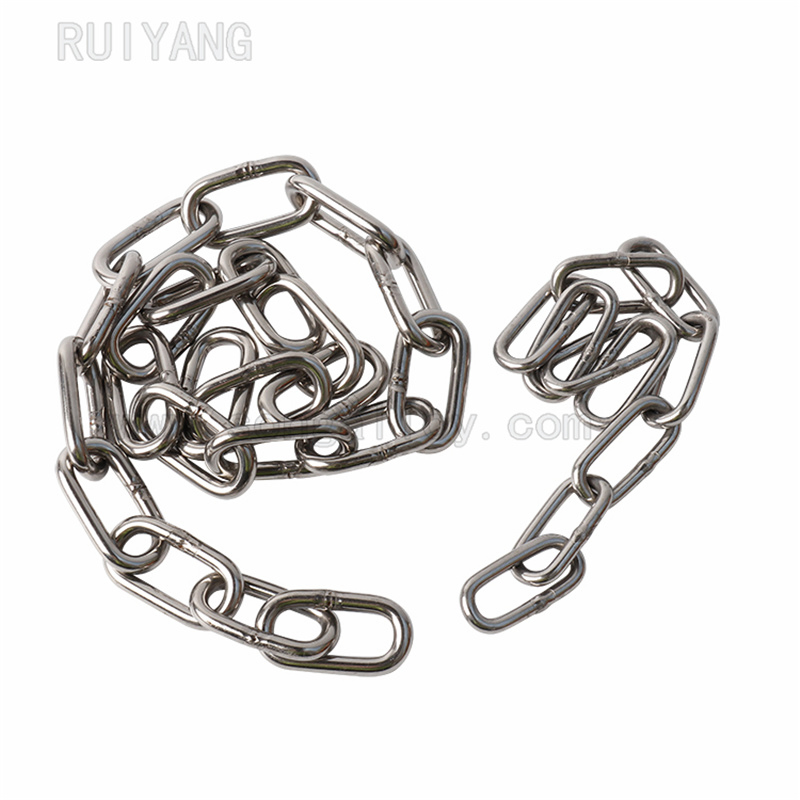 SS316 Bright Polished Welded Short Link Stainless Steel Chain
